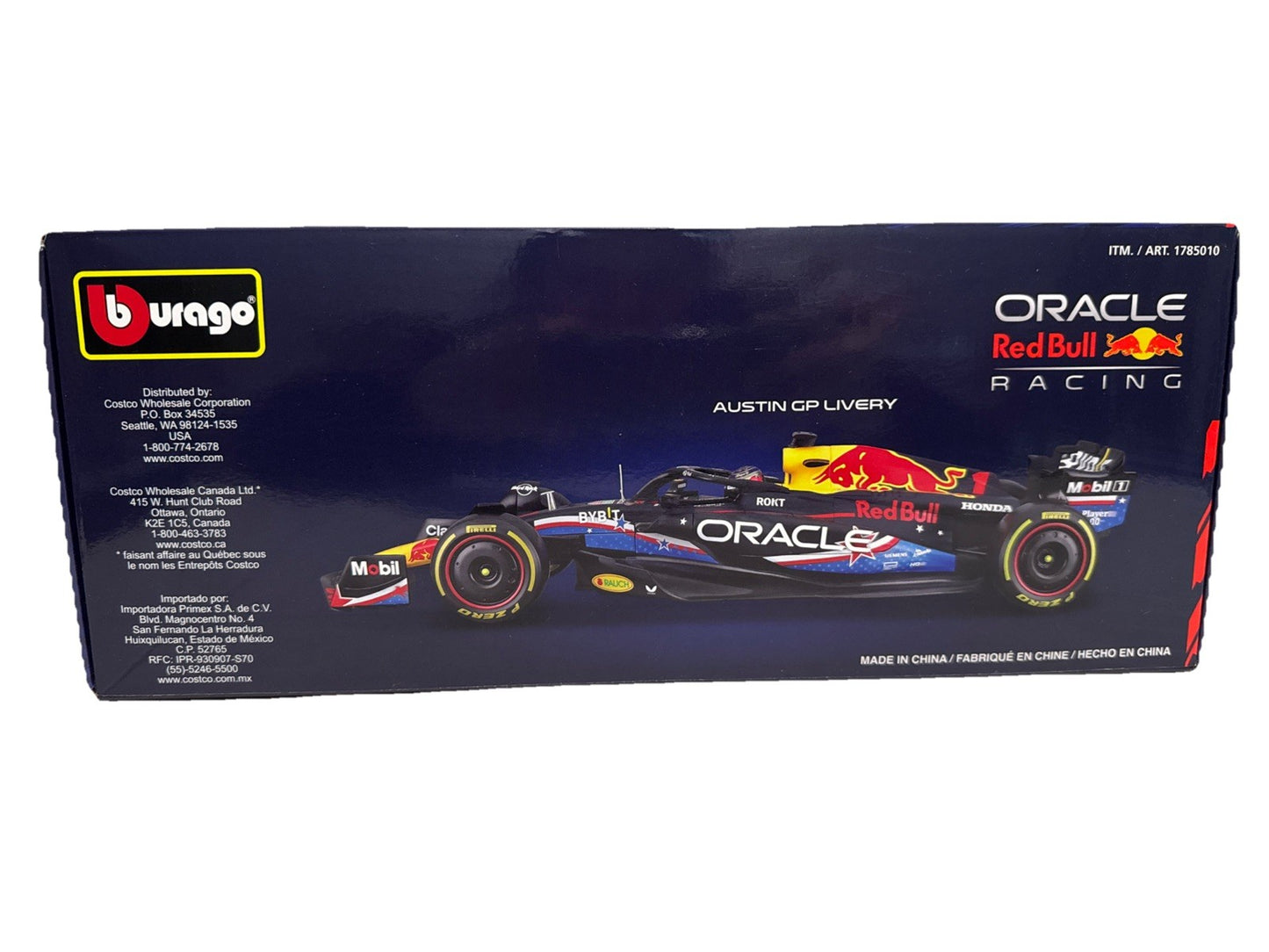 Bburago 1:18 Oracle Red Bull RB19 F1 Max Verstappen Austin GP Diecast2