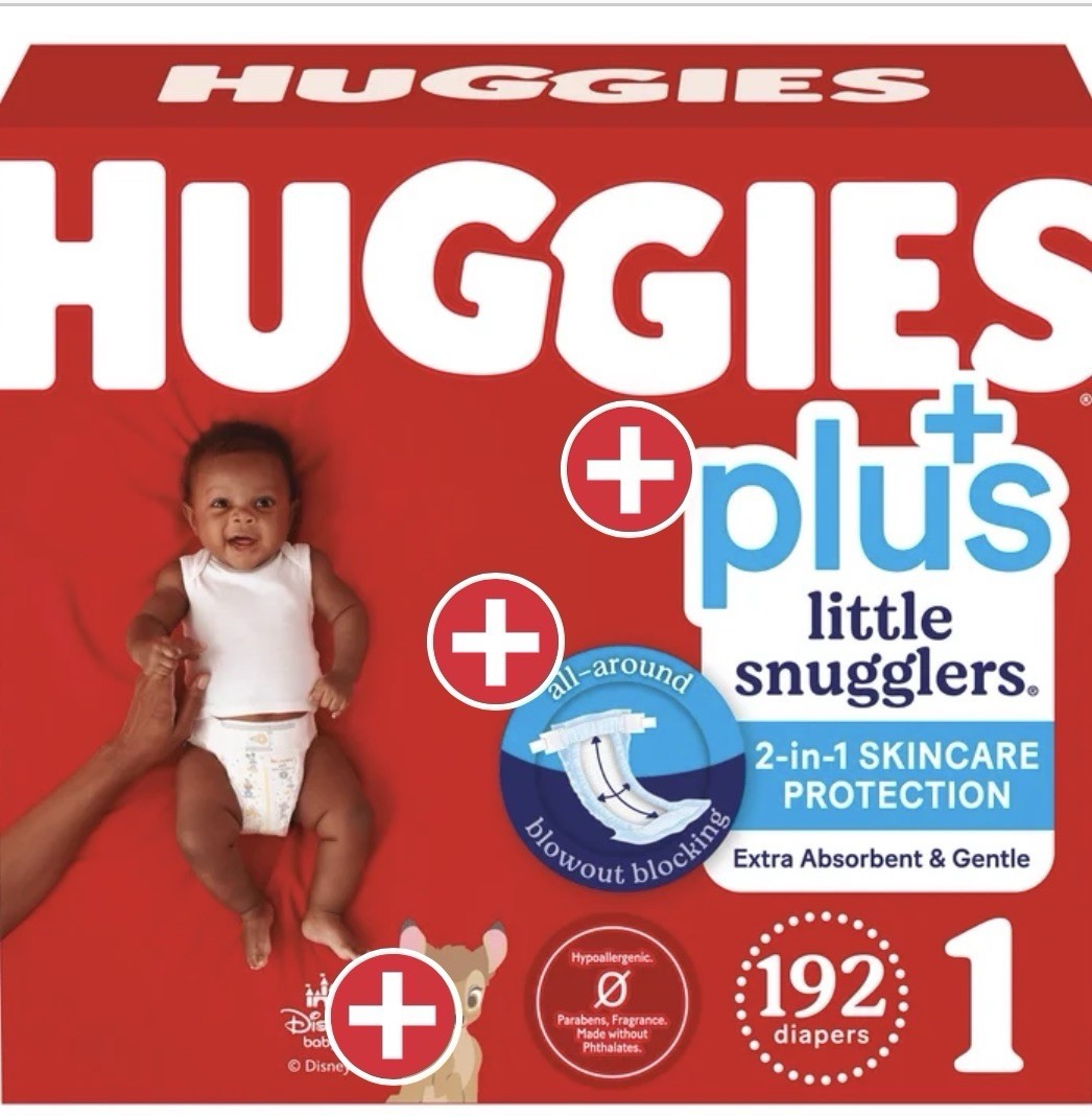 Huggies Plus Little Snugglers Size 1 (Up to 14 lbs) 192 Count - New & Sealed0