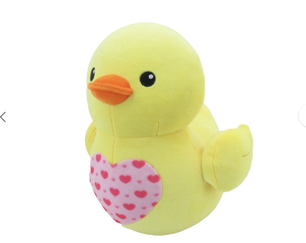 Linzy Yellow Duck Plush 12” Soft Stuffed Animal with Heart Valentine Gift2