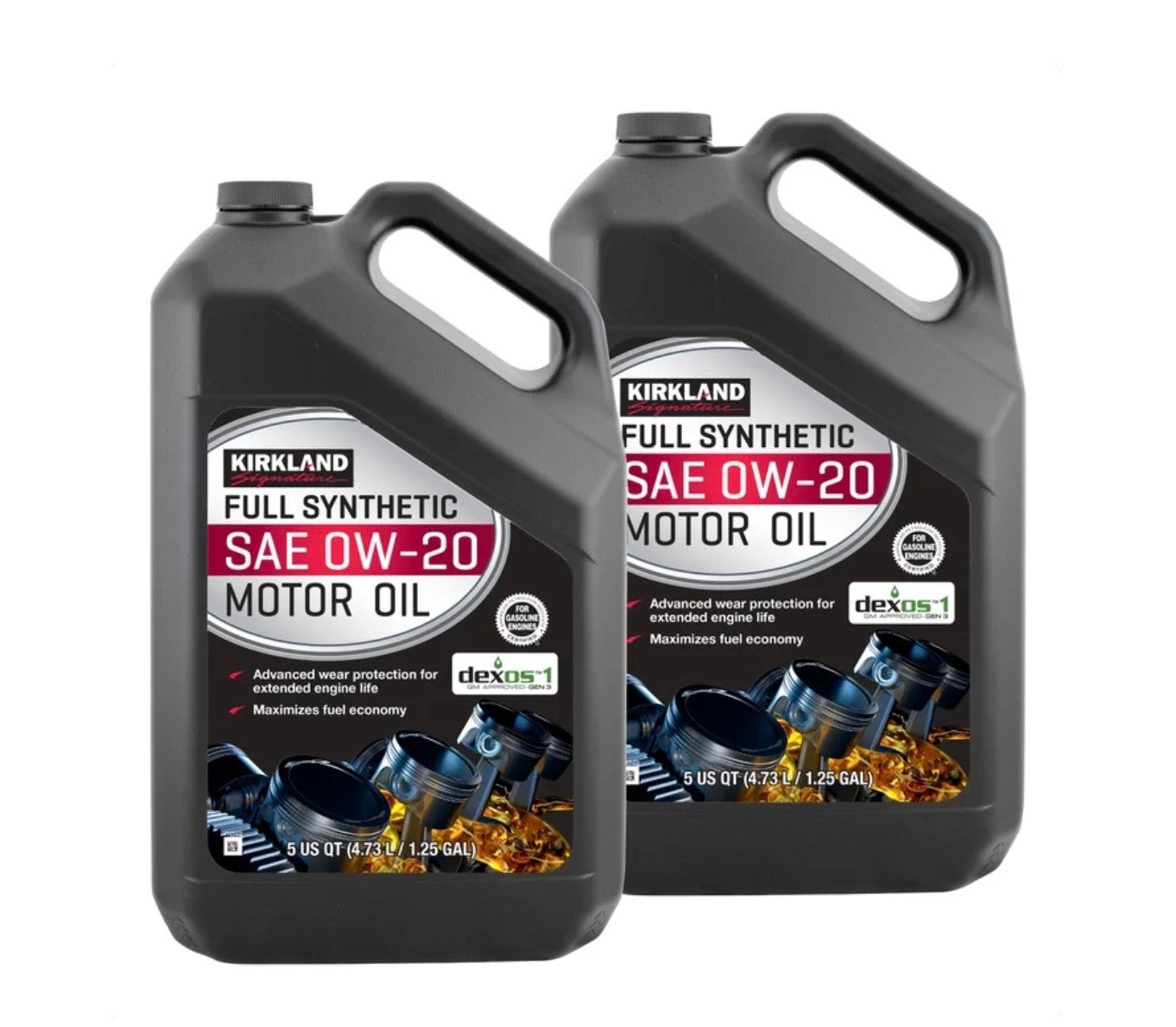 Kirkland Signature Synthetic Oil 0W-20 Full Synthetic 2 Pack 5 Qt2