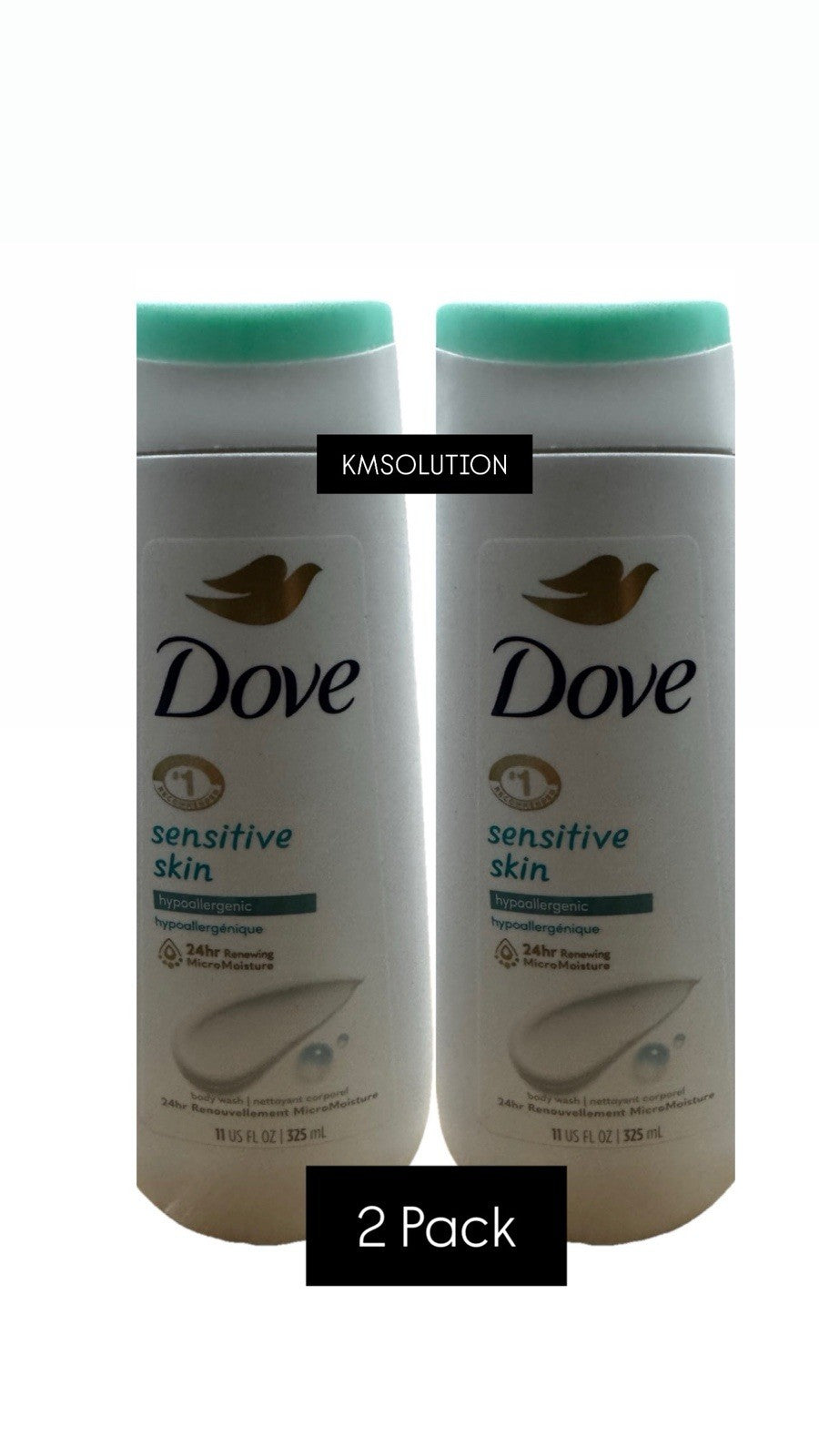 Dove Sensitive Skin Hypoallergenic 11 Fl Oz ( 2 Pack) NEW0