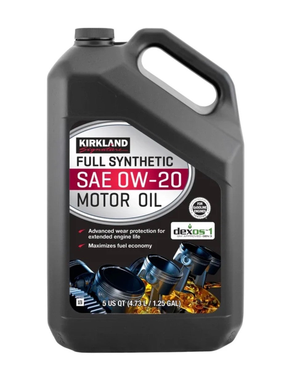 Kirkland Signature Synthetic Oil 0W-20 Full Synthetic 2 Pack 5 Qt3