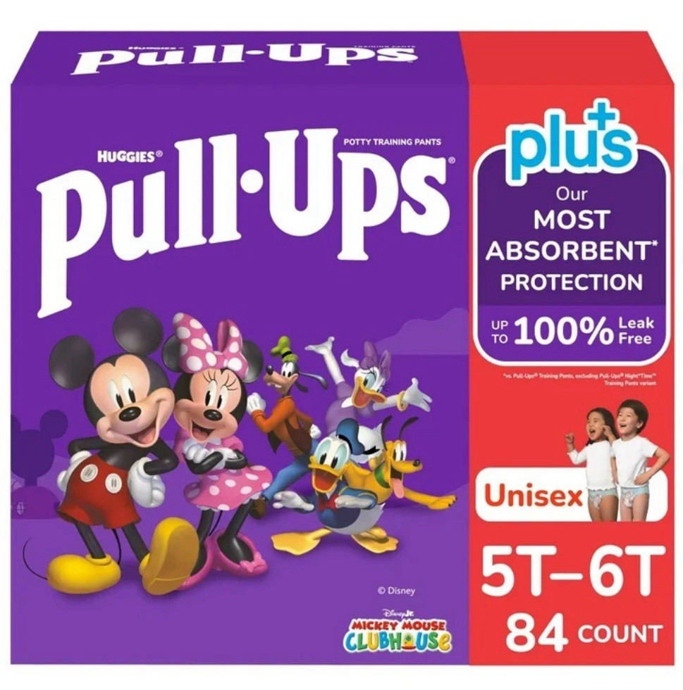 Huggies Pull-Ups Plus Training Pants Unisex Size 5T-6T (46-60 lbs) 84 Count0