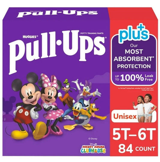 Huggies Pull-Ups Plus Training Pants Unisex Size 5T-6T (46-60 lbs) 84 Count0