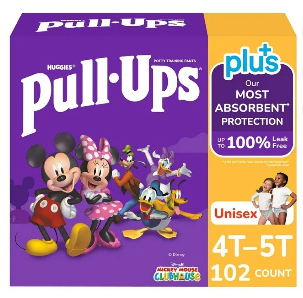 Huggies Pull-Ups Plus Training Pants Unisex Size 4T-5T (38-50 lbs) 102 Count0
