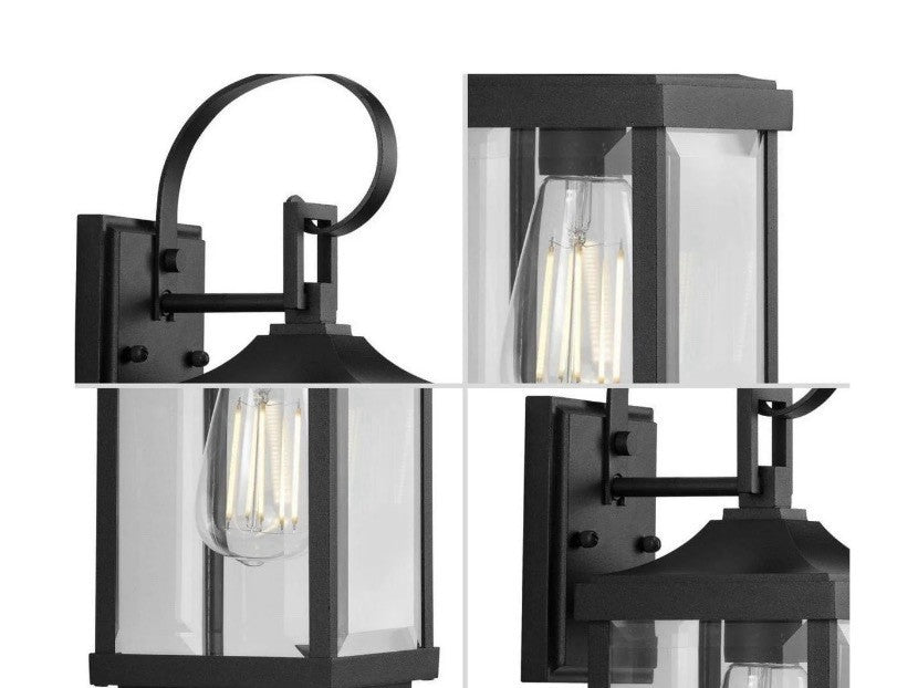 Progress Lighting Gibbes Street Small Outdoor Wall Lantern Black - NEW1