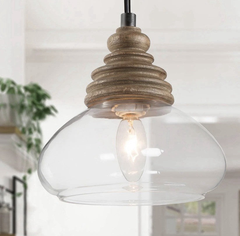 LNC Pendant Lamp Mini LED Industrial Transparent Glass Base E12 Dimmable1
