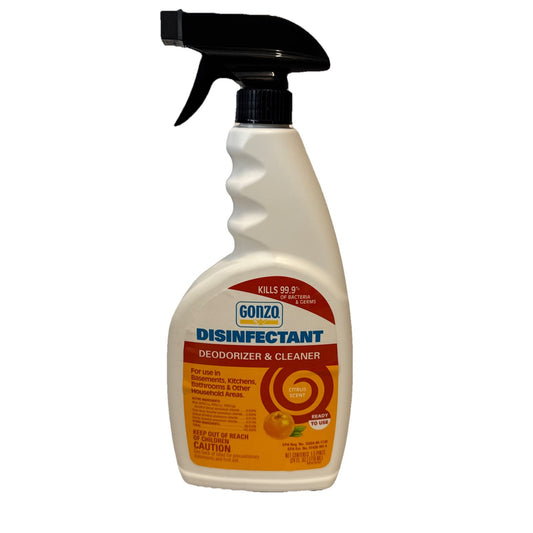 Gonzo Disinfectant Deodorizer & Cleaner, Citrus Scent 24 Fl Oz - NEW0