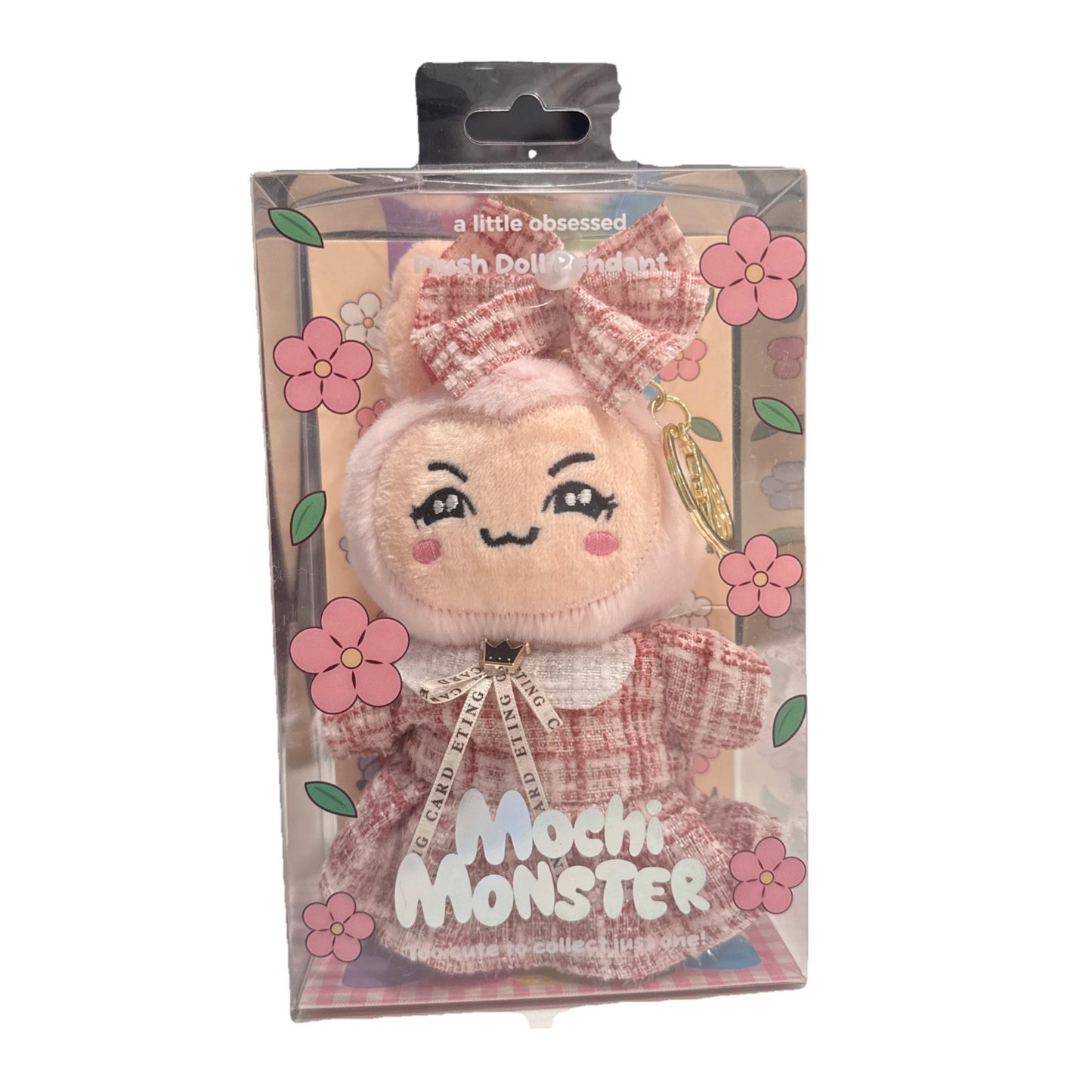 Mochi Monster Plush Doll Pendant– Cute Collectible – New in Box (Pink)0