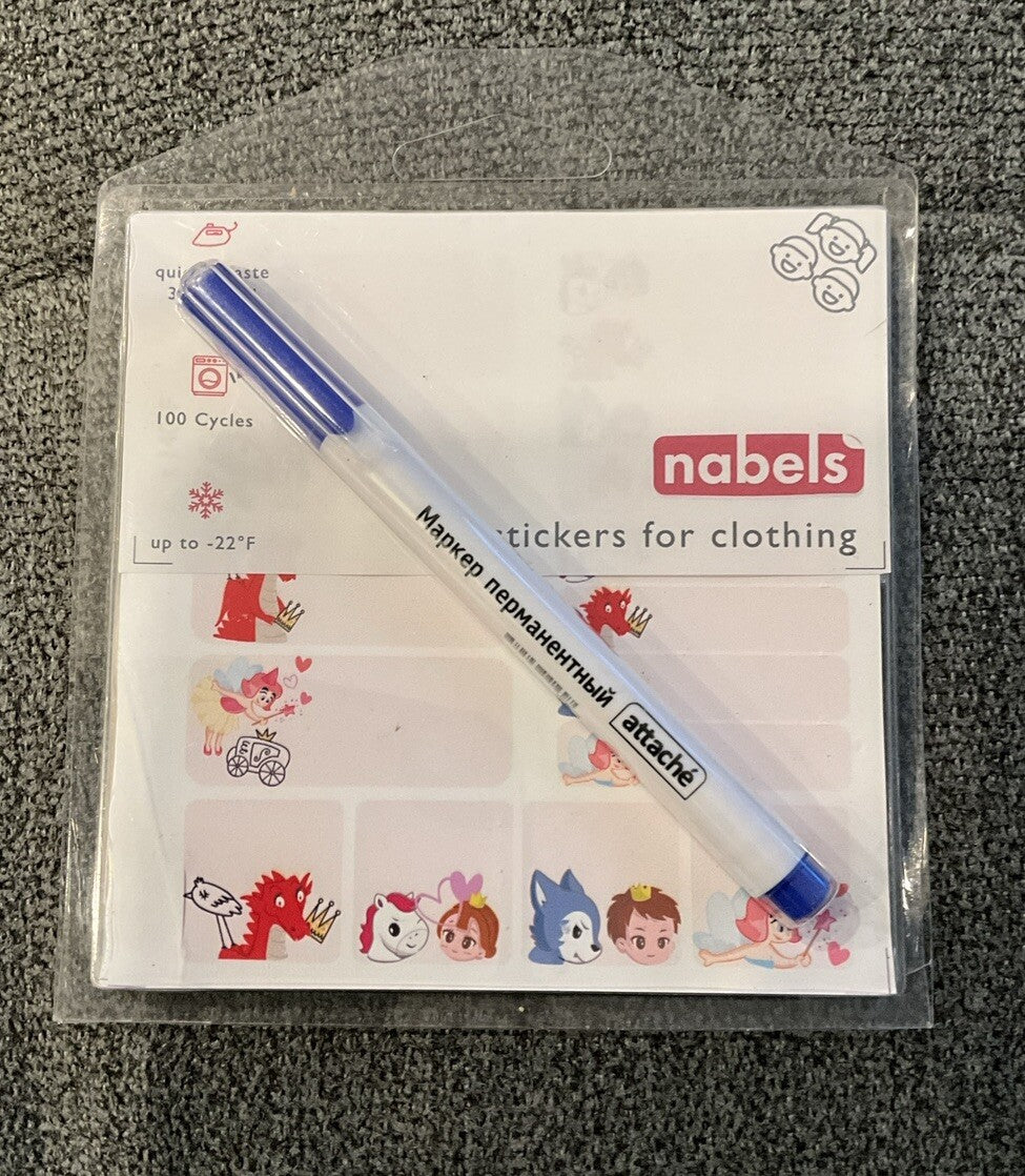 80 labels for children's clothing for school and daycare with unique icons - NEW0