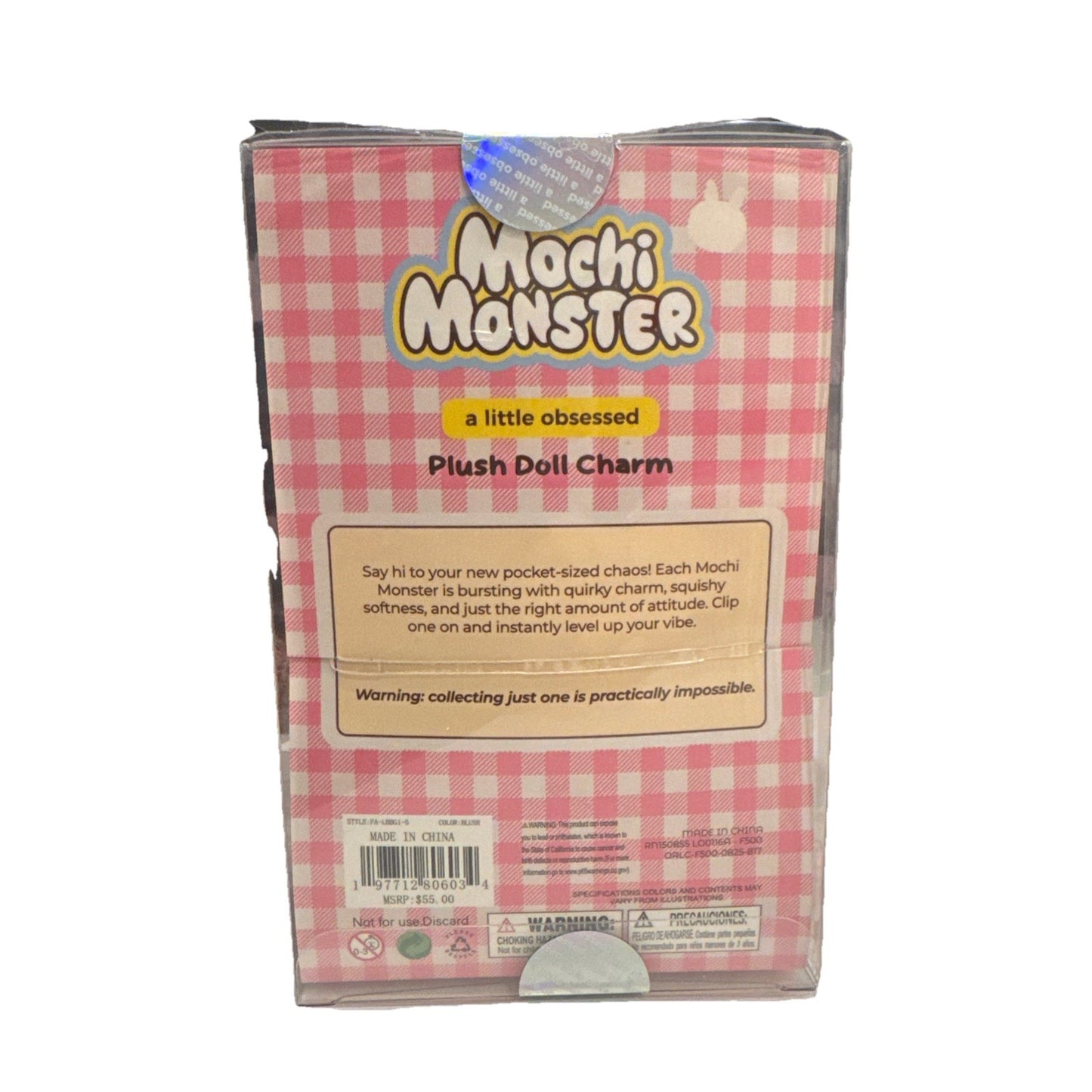 Mochi Monster Plush Doll Pendant– Cute Collectible – New in Box (Pink)1