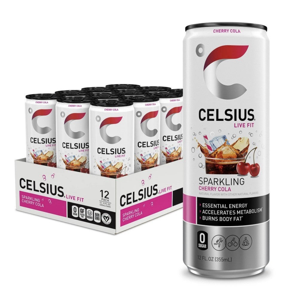 CELSIUS Sparkling Cherry Cola Energy Drink 12oz Cans | 12 Pack | Sugar Free0