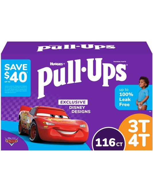Huggies Pull-Ups Training Pants for Boys, 3T-4T 32-40 Pounds (116 Count) - NEW0