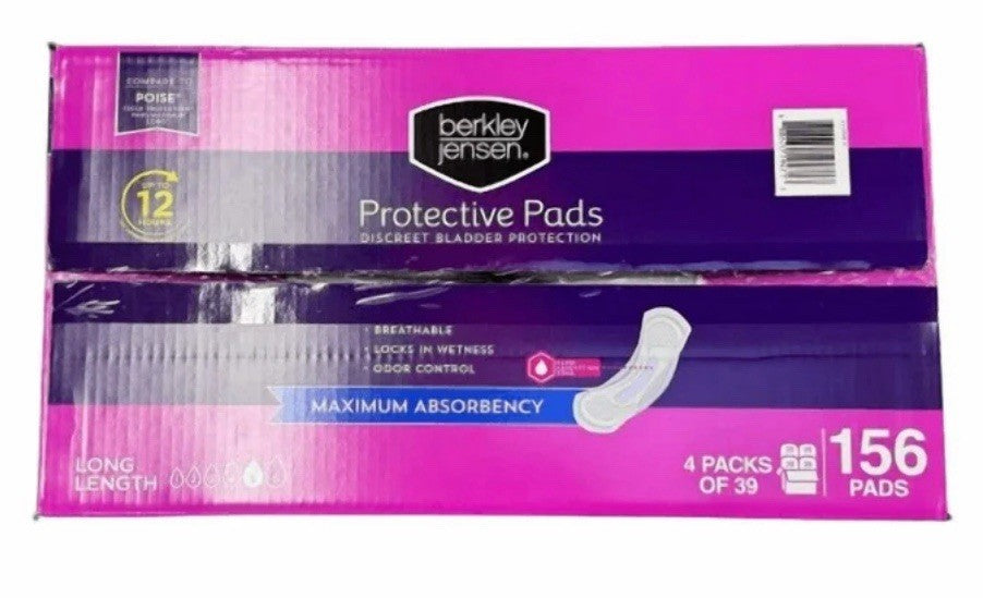 Berkley Jensen Incontinence & Postpartum Bladder Control Pads, 156 Count - NEW2