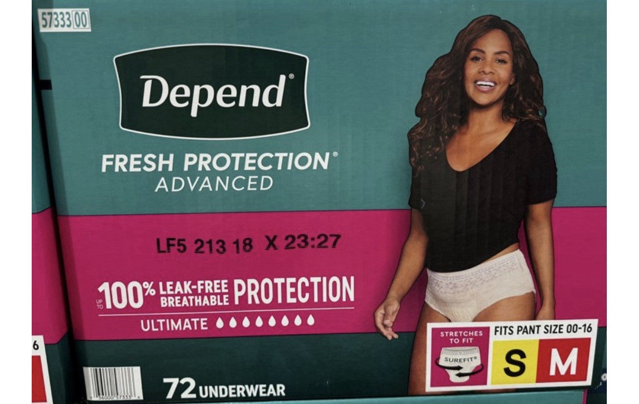Depend Fresh Incontinence Underwear For Women Size S/M (00-16) 72 Count5