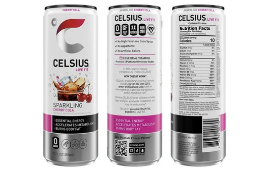 CELSIUS Sparkling Cherry Cola Energy Drink 12oz Cans | 12 Pack | Sugar Free1