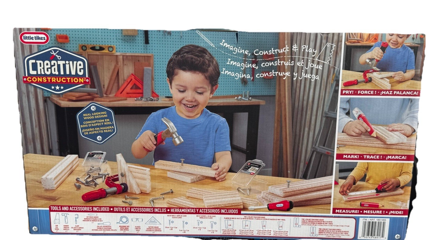 Little Tikes Creative Construction Master Carpenter Set 114 Pcs Toy Tool Set 4