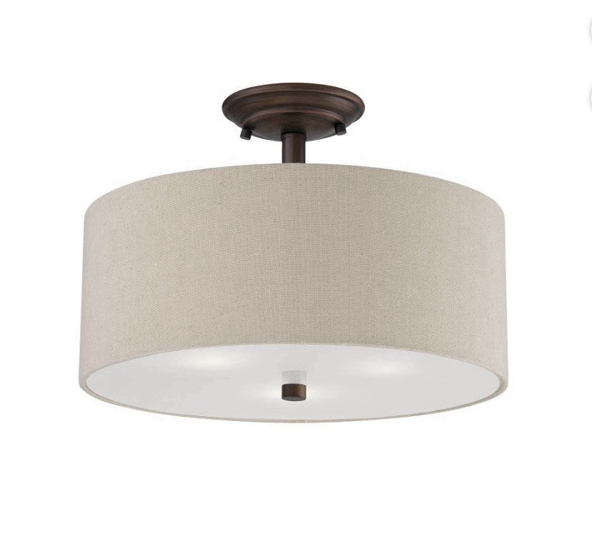 Semi-shad Ceiling Lamp Millennium Bronze Rubbed 3 Lights 3123-RBZ0