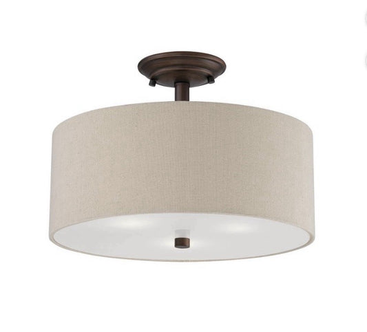 Semi-shad Ceiling Lamp Millennium Bronze Rubbed 3 Lights 3123-RBZ0