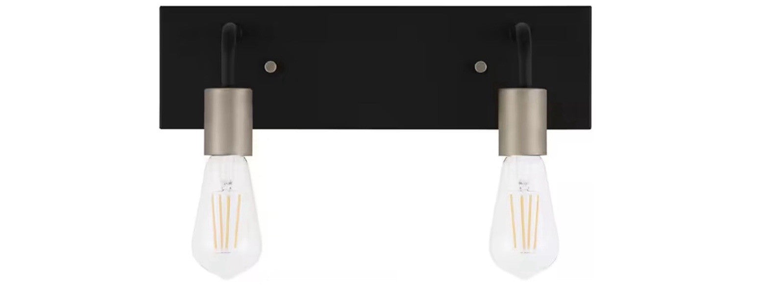 Hampton Bay 2-Light Vanity Bathroom Wall Light Matte Black Bronze 14.58”0