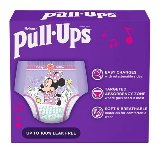 Huggies Pull Ups Training Pants for Girls Size 2T/3T (16-34 lbs) 128 Count - NEW1