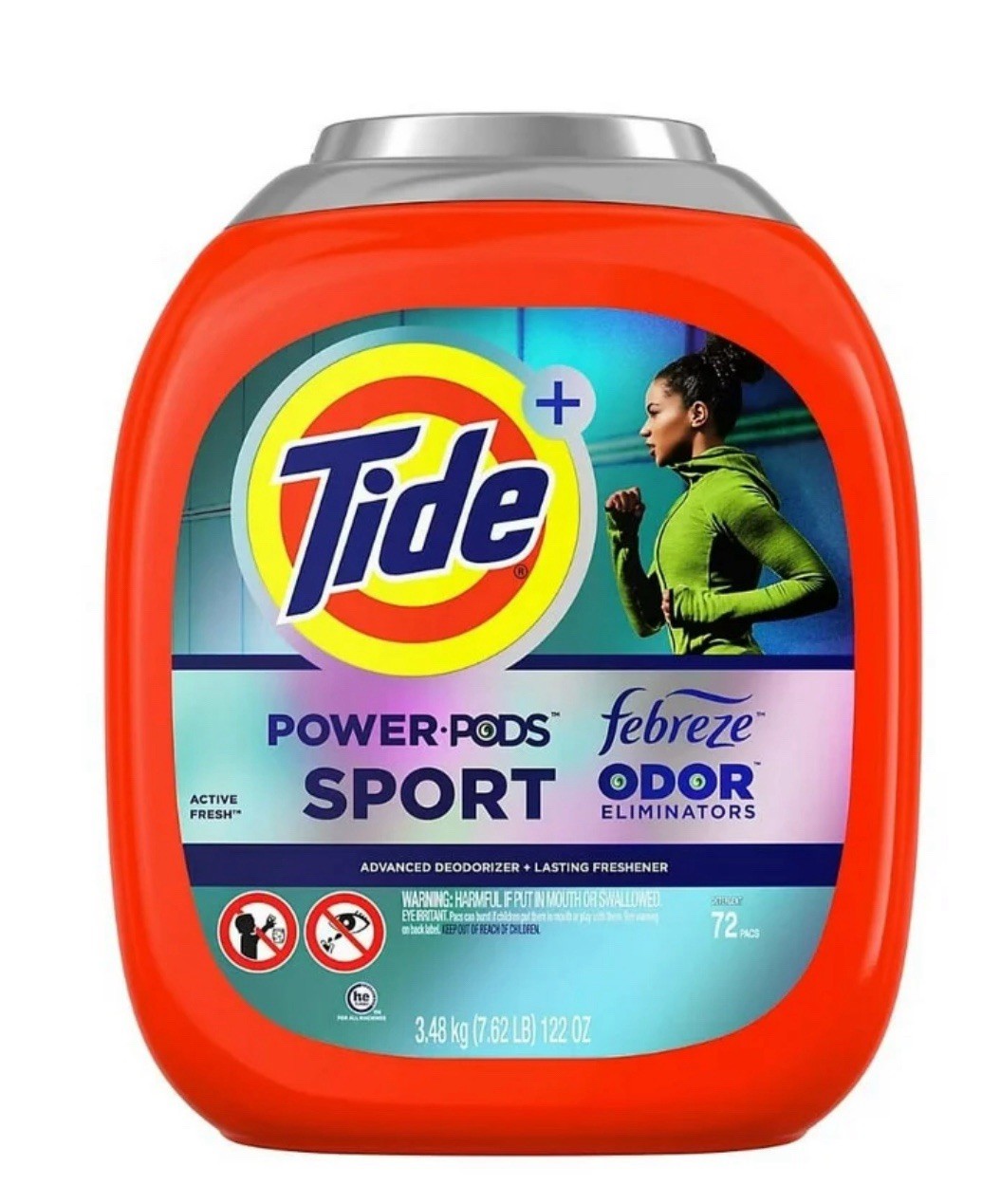 Tide Power Pods Laundry Detergent Pacs with Frebreze Sport Odor Eliminators 72 C0