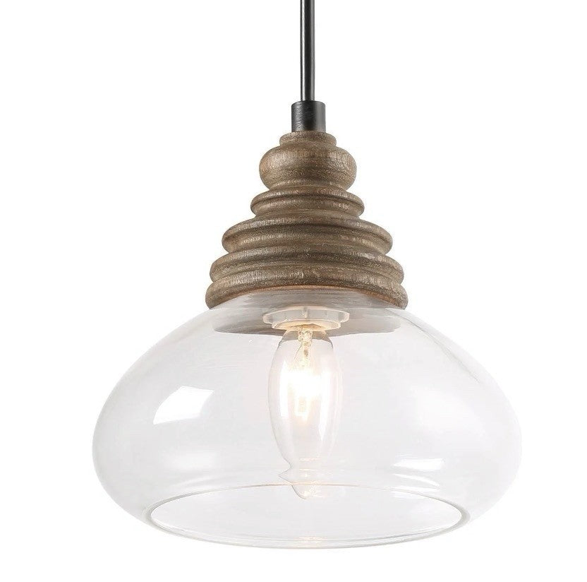 LNC Pendant Lamp Mini LED Industrial Transparent Glass Base E12 Dimmable2