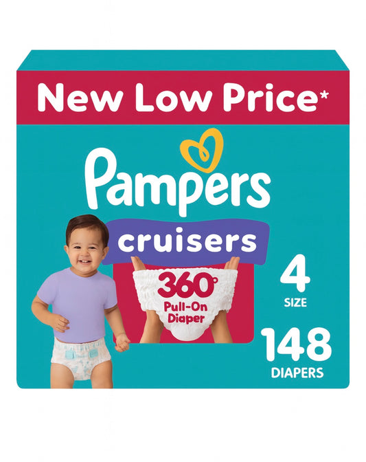 Pampers Cruisers 360 Fit Diapers Size 4, 148 Count