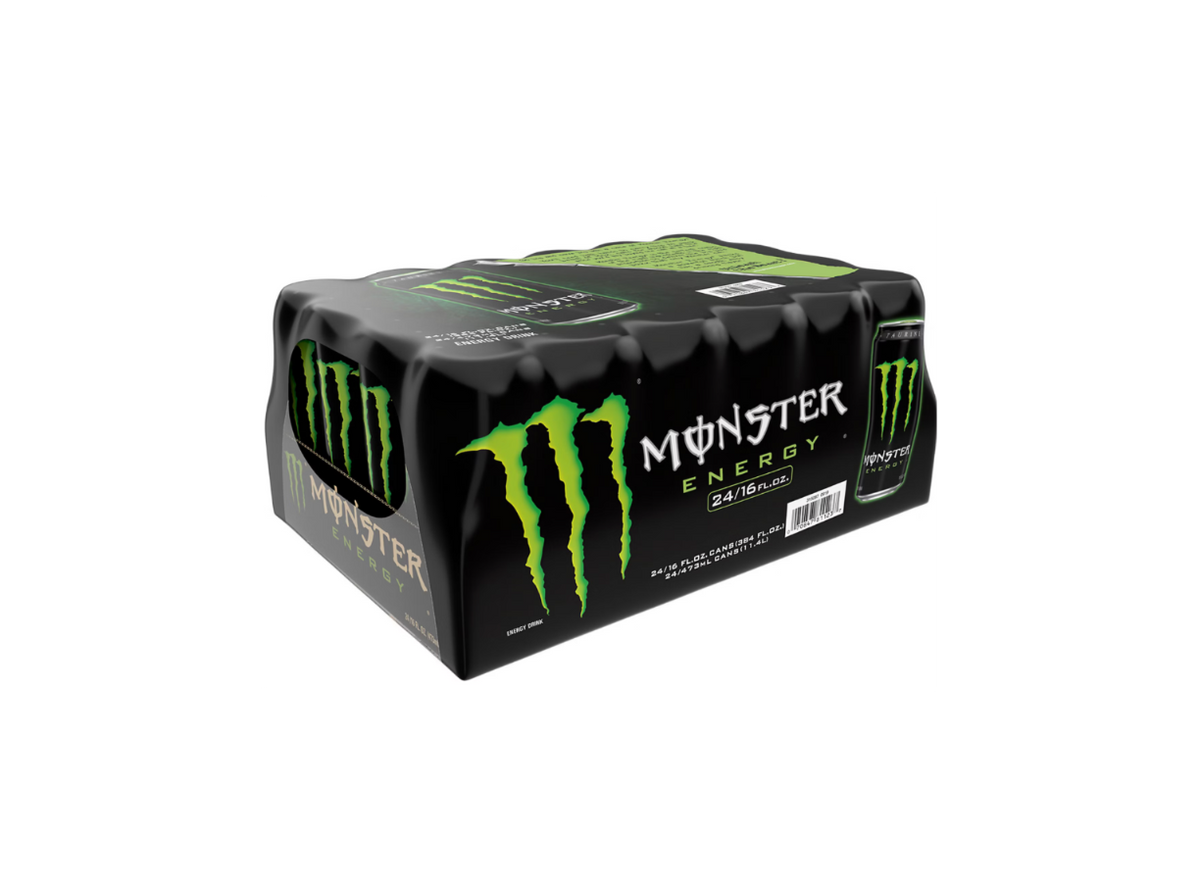 Monster Energy Drink Original Green, 16 fl oz Cans (Pack of 24)