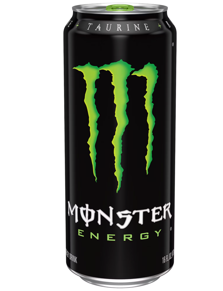 Monster Energy Drink Original Green, 16 fl oz Cans (Pack of 24)