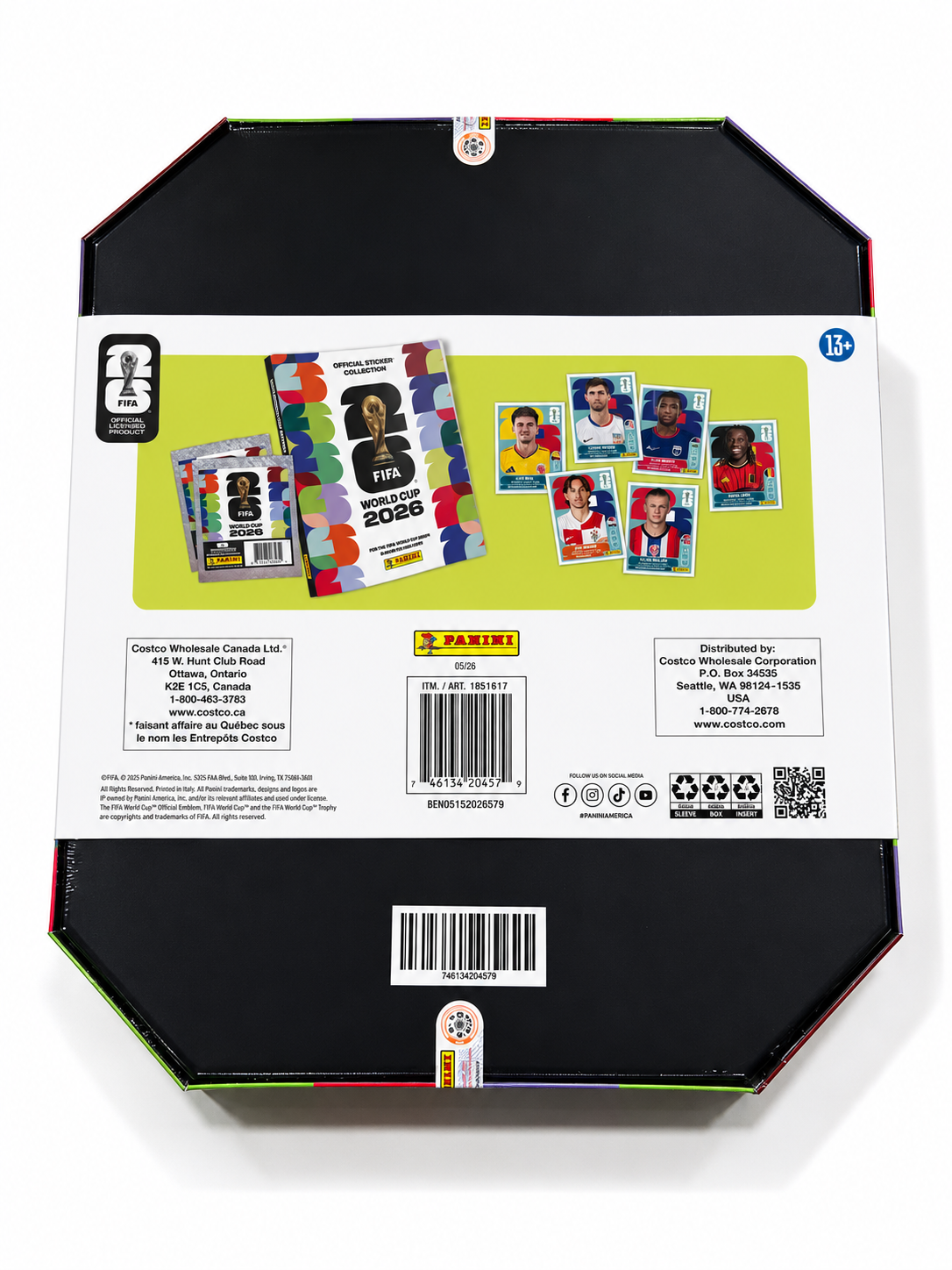 Panini FIFA World Cup 2026 Official Sticker Collection Box Set (Hardcover Album + 40 Packets)