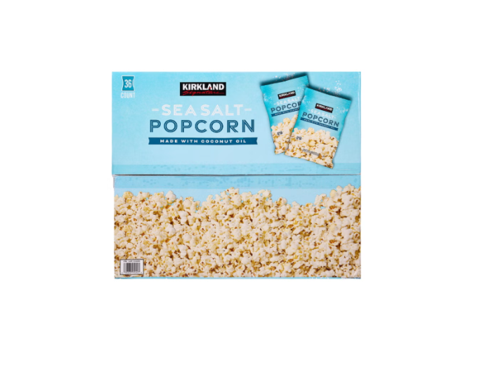 Kirkland Signature Sea Salt Popcorn, 0.65 oz Individual Bags, 36 Count