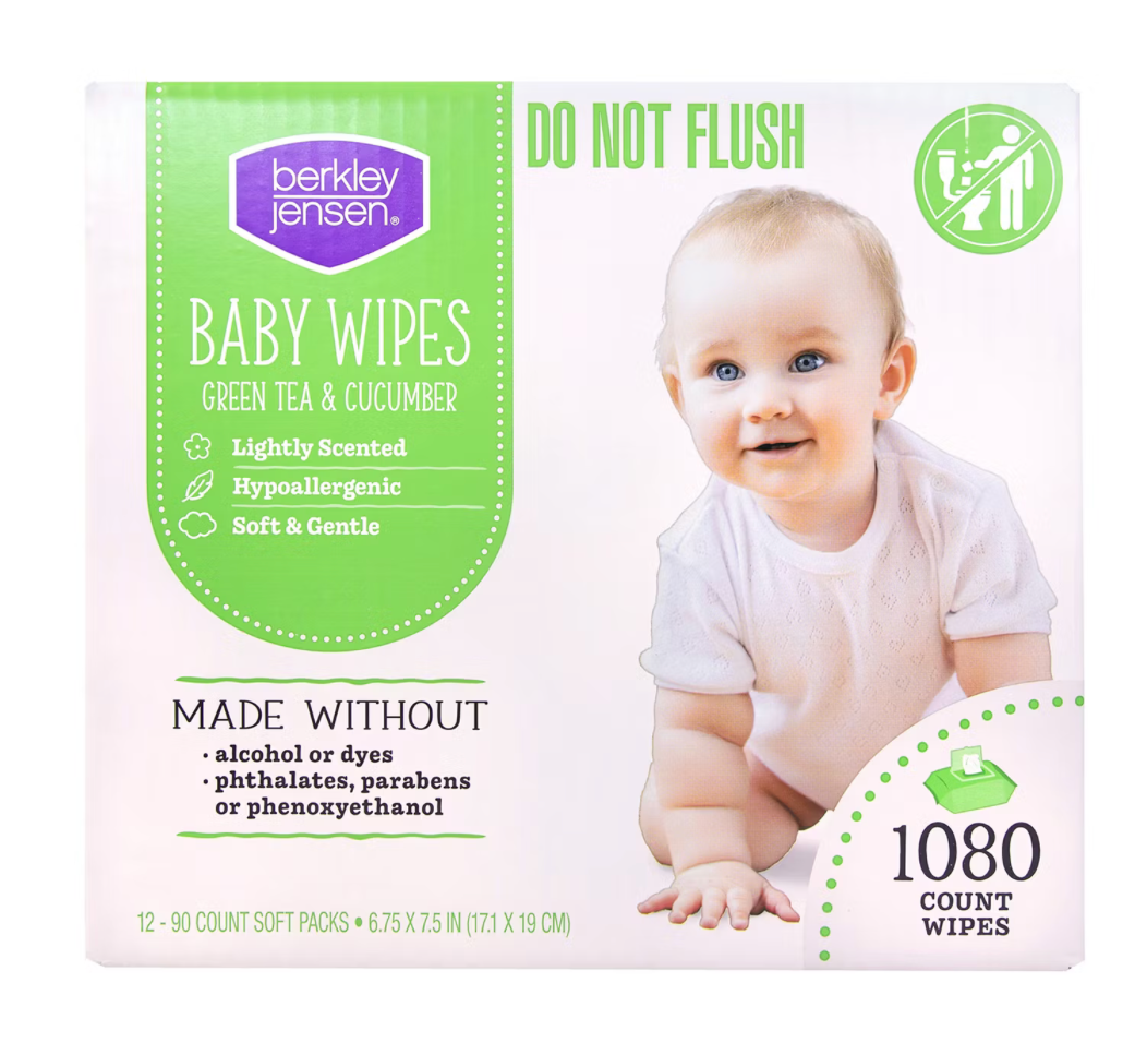 Berkley Jensen Green Tea & Cucumber Baby Wipes 1080 Count - NEW