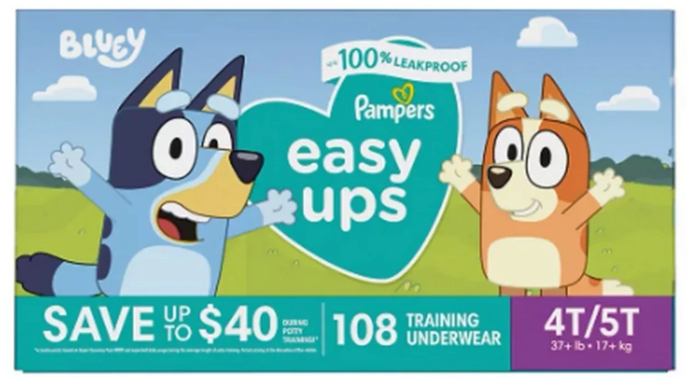 Pampers Easy Ups Bluey Training Underwear Bulk Value Box - Choose Size