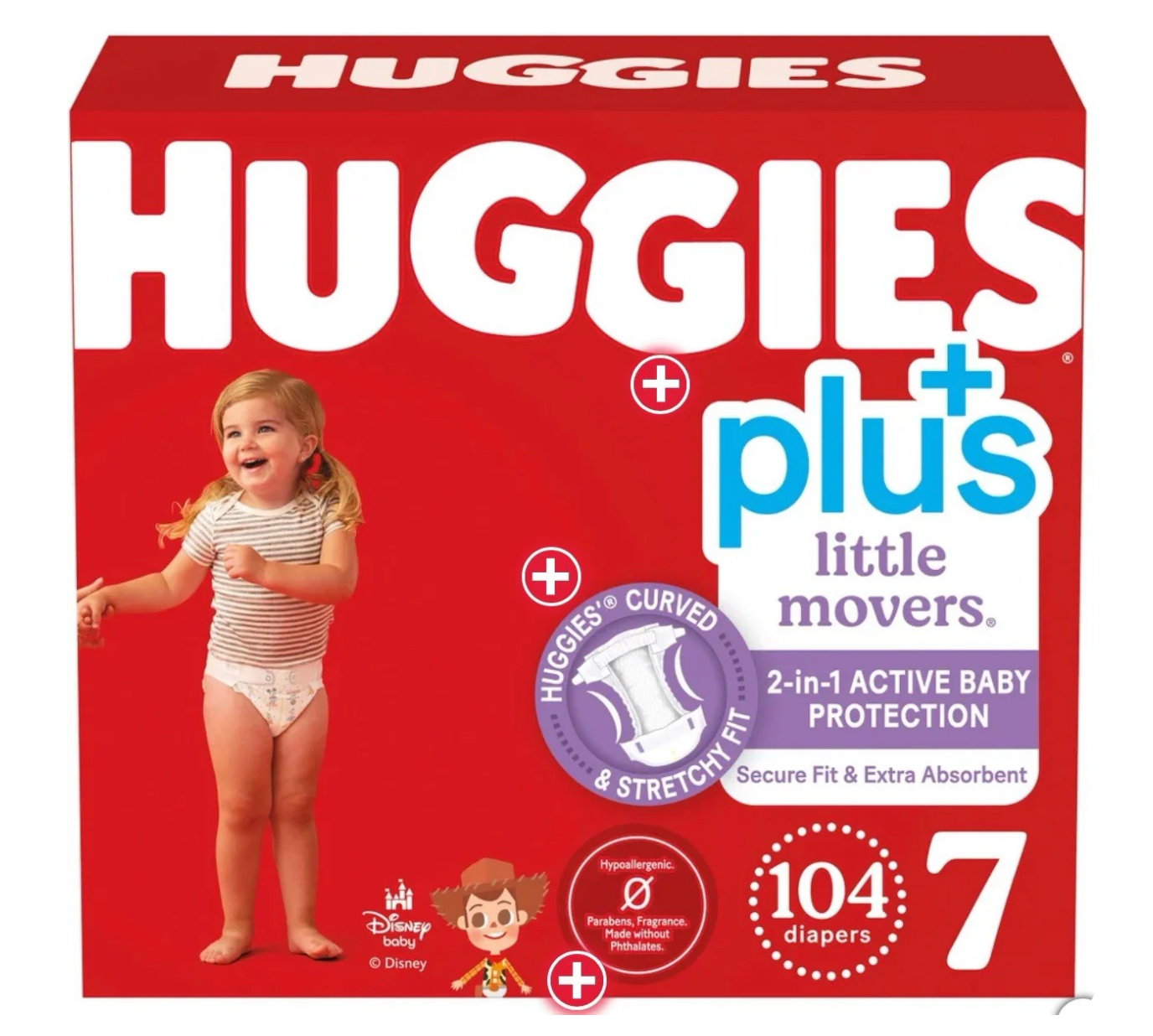 Huggies Plus Little Snugglers & Little Movers Diapers Bulk Box - Choose Size 1-7