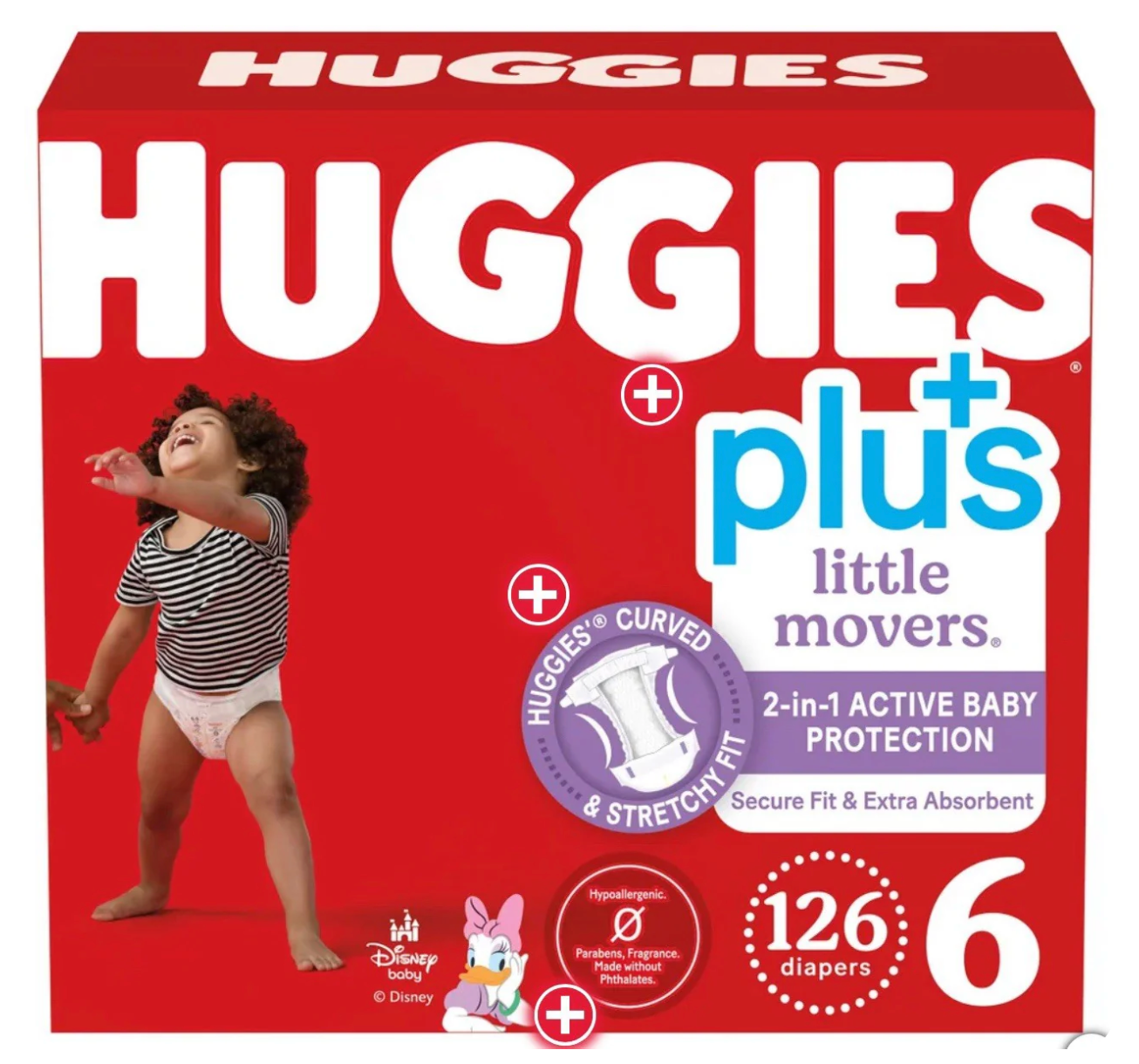 Huggies Plus Little Snugglers & Little Movers Diapers Bulk Box - Choose Size 1-7