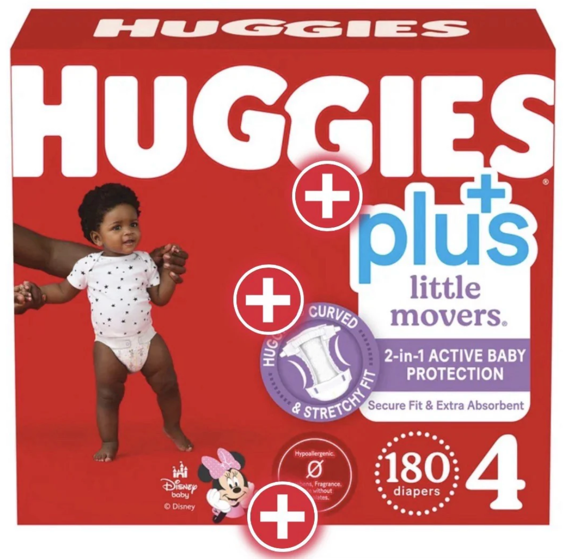 Huggies Plus Little Snugglers & Little Movers Diapers Bulk Box - Choose Size 1-7