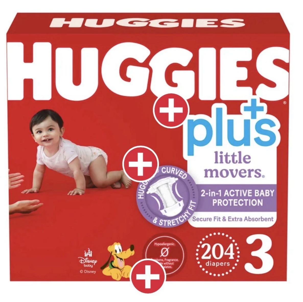 Huggies Plus Little Snugglers & Little Movers Diapers Bulk Box - Choose Size 1-7