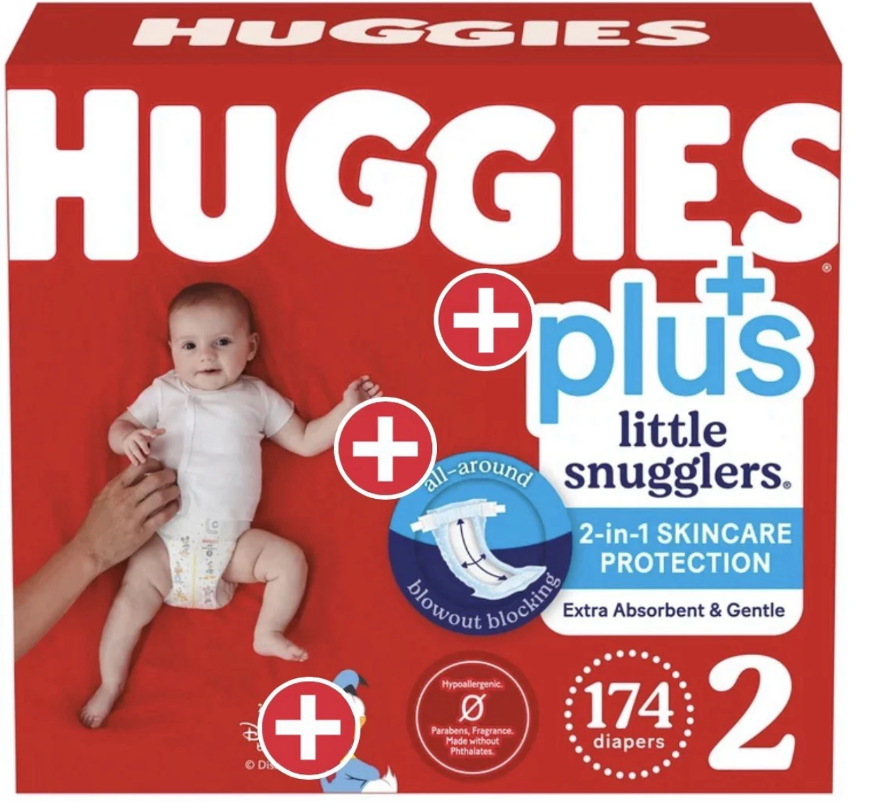 Huggies Plus Little Snugglers & Little Movers Diapers Bulk Box - Choose Size 1-7