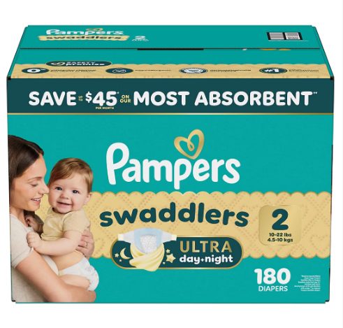 Pampers Swaddlers Baby Diapers, Sizes Newborn-8