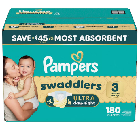 Pampers Swaddlers Baby Diapers, Sizes Newborn-8