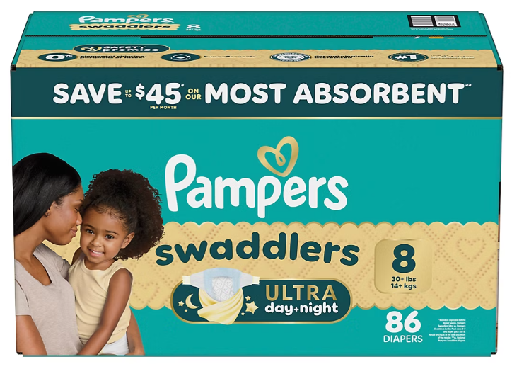 Pampers Swaddlers Baby Diapers, Sizes Newborn-8