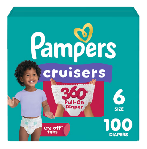 Pampers Cruisers 360° Fit Pull-On Diapers, Sizes 4-7