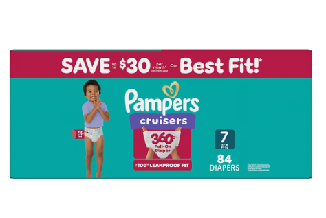Pampers Cruisers 360° Fit Pull-On Diapers, Sizes 4-7
