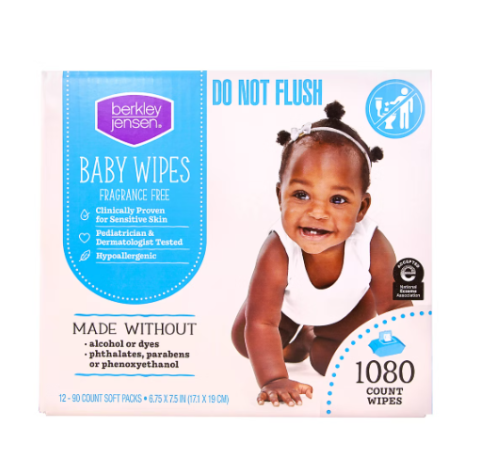 Berkley Jensen Baby Wipes, Fragrance Free, 1080 Count