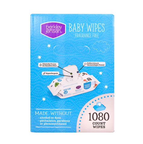 Berkley Jensen Baby Wipes, Fragrance Free, 1080 Count