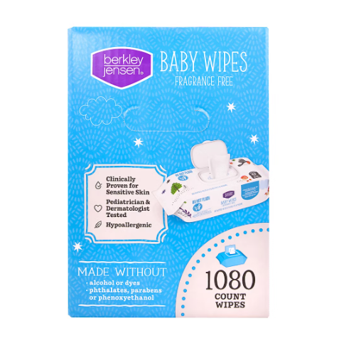 Berkley Jensen Baby Wipes, Fragrance Free, 1080 Count