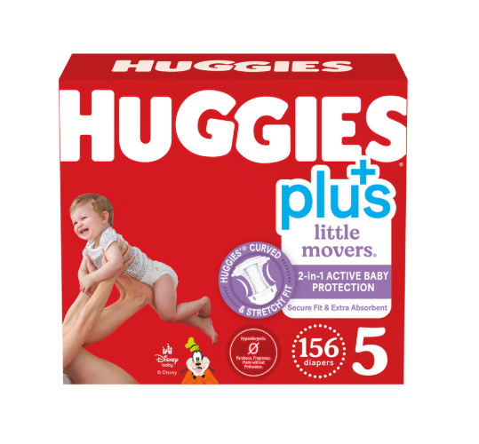 Huggies Plus Little Snugglers & Little Movers Diapers, Size 1-7