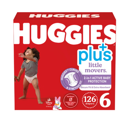 Huggies Plus Little Snugglers & Little Movers Diapers, Size 1-7