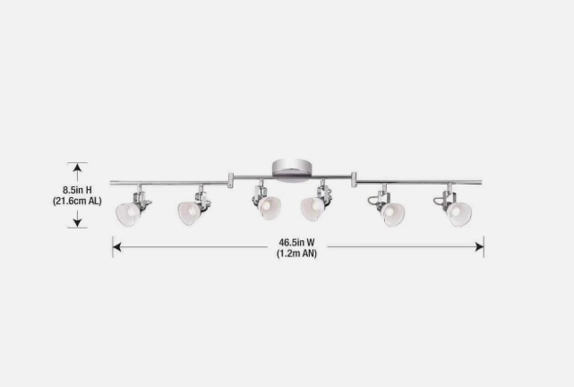 Hampton Bay 4 ft 6-Light Chrome Integrated LED Track Lighting Kit Adjustable Ceiling Fixture